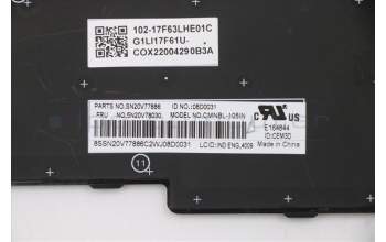 Lenovo 5N20V78030 NB_KYB CMNM-CS20,BK-BL,CHY,IND ENG