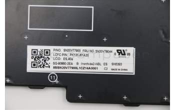 Lenovo 5N20V78044 Keyboard Internal, Spanish, Black, Non-Backlight, w/Number, UK