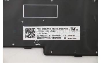 Lenovo 5N20V78130 NB_KYB CMNM-CS20,BK-BL,LTN,SWS