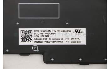 Lenovo 5N20V78133 NB_KYB CMNM-CS20,BK-BL,LTN,EURO ENG