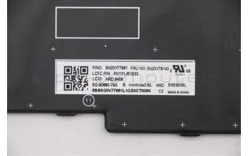 Lenovo 5N20V78142 NB_KYB CMNM-CS20,BK-BL,LTN,NORDIC