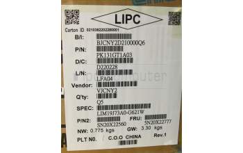 Lenovo 5N20X22777 Keyboard Internal, Arabic, Black, Non-Backlight, w/Number, US