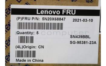 Lenovo 5N20X68847 NB_KYB CS20 FL-HC KBD LTN,BL,BK,058 FRA