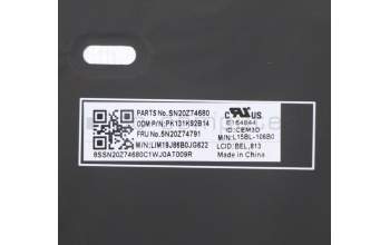 Lenovo 5N20Z74791 Keyboard Internal, Belgian, Black, Backlight, w/Number, UK