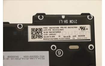 Lenovo 5N21A21844 Keyboard Internal, Ukraine, Black, Backlight, US