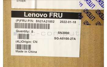 Lenovo 5N21A21852 Interne Tastatur, Bulgarisch, Schwarz, Nicht beleuchtet