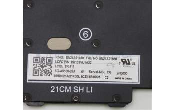 Lenovo 5N21A21868 Keyboard Internal, Turkish, Black, Non-Backlight, UK