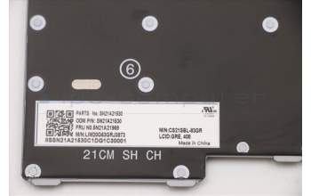 Lenovo 5N21A21969 Keyboard Internal, Greek, Grey, Backlight, US