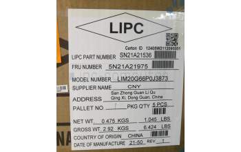 Lenovo 5N21A21975 Keyboard Internal, Portuguese, Grey, Backlight, UK