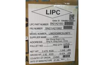 Lenovo 5N21A21992 Interne Tastatur, Tschechisch/Slowakisch, Hintergrundbeleuchtung