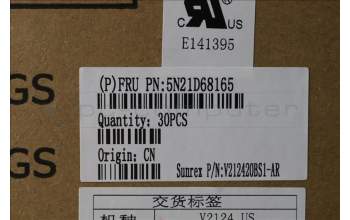 Lenovo 5N21D68165 Keyboard Internal, Arabic, Black, Backlight, US