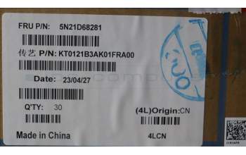 Lenovo 5N21D68281 NB_KYB CS22 FL TOP,BK-NBL,TRI,FRA