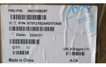 Lenovo 5N21D68287 NB_KYB CS22 FL TOP,BK-NBL,TRI,ITA