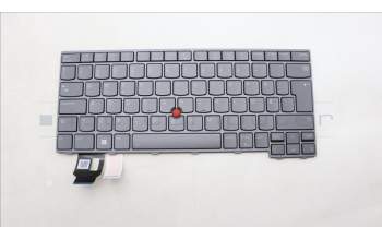 Lenovo 5N21D68362 Keyboard Internal, Norwegian, BackLight, Grey, UK