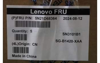 Lenovo 5N21D68364 Keyboard Internal, Russian, BackLight, Grey, US