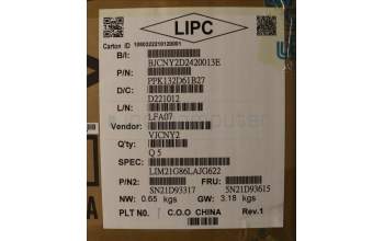 Lenovo 5N21D93615 Keyboard Internal, Spanish LA, Black, Backlight, w/Number, UK