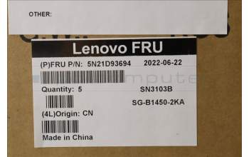 Lenovo 5N21D93694 Keyboard Internal,Danish,Black,Backlight,w/Number