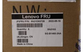 Lenovo 5N21D93728 Keyboard Internal, Arabic, Black, Non-Backlight, w/Number, US