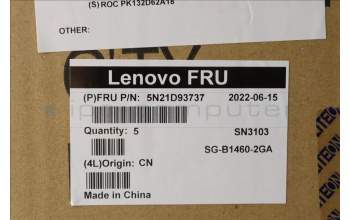 Lenovo 5N21D93737 Keyboard Internal, Hungarian, Black, Non-Backlight, w/Number, UK
