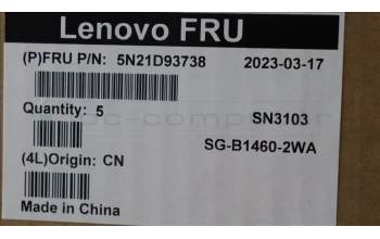 Lenovo 5N21D93738 Keyboard Internal, Icelandic, Black, Non-Backlight, w/Number, UK