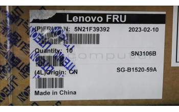 Lenovo 5N21F39392 Keyboard Internal, Czech/Slovak, Backlight, UK