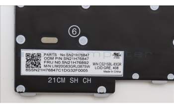Lenovo 5N21H76892 Keyboard Internal, Greek, Grey, Backlight, US
