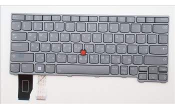 Lenovo 5N21H76906 Keyboard Internal, Russian, Grey, Backlight, US