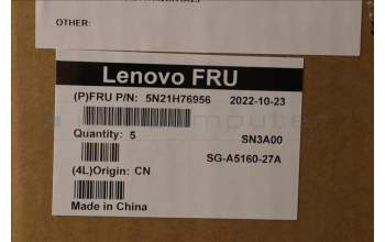 Lenovo 5N21H76956 Keyboard Internal, Bulgarian, Black, Non-Backlight, UK