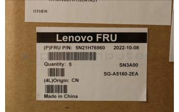 Lenovo 5N21H76960 Keyboard Internal, Spanish, Non-Backlight, Black, UK