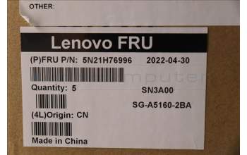 Lenovo 5N21H76996 Keyboard Internal, UK English, Black, Non-Backlight, UK
