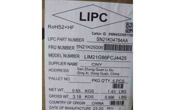 Lenovo 5N21K05006 Keyboard Internal, Canadian French 058, BackLight, UK