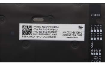 Lenovo 5N21K05006 Keyboard Internal, Canadian French 058, BackLight, UK
