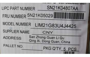 Lenovo 5N21K05029 NB_KYB CS23 NM TOP,BK-BL,CHY,EURO ENG