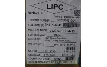 Lenovo 5N21K05041 Keyboard Internal, USA English, Non-BackLight, US