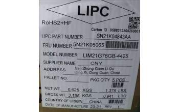 Lenovo 5N21K05065 Keyboard Internal, UK English, Non-BackLight, UK