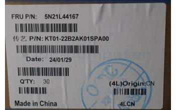 Lenovo 5N21L44167 Keyboard Internal, Spanish, Black, Non-Backlight, UK