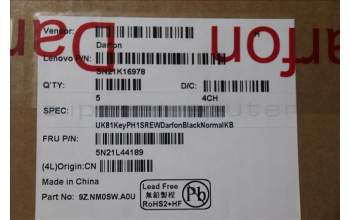 Lenovo 5N21L44189 NB_KYB UK-PH1SREW-DF-BLK-NBLKB