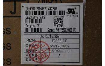 Lenovo 5N21M37855 Keyboard Internal, US English Euro, Black, Non-Backlight, US