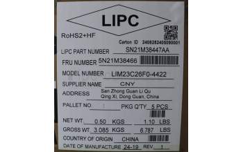 Lenovo 5N21M38466 NB_KYB 4C4TT50N-BK-CHY-FRA