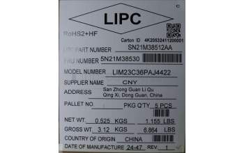 Lenovo 5N21M38530 Keyboard Internal, Brazil Portuguese, Black, Backlight, UK