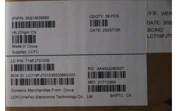 Lenovo 5N21M39660 NB_KYB 4C6TT50B-BK-PMX-HUN