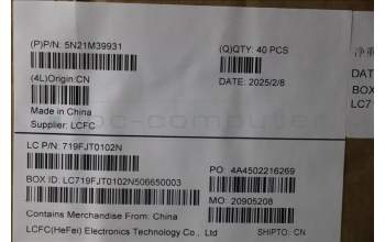 Lenovo 5N21M39931 NB_KYB 4C6TT50B-BK-LTN-DEN