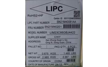 LENOVO 5N21M40201 Keyb L16 G1/G2/T16 G3/G4/P16s G4 GB - BL