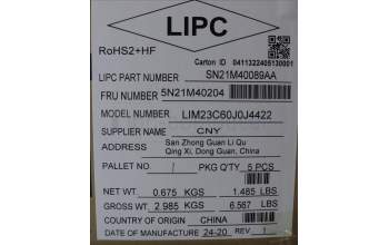 Lenovo 5N21M40204 NB_KYB 4C6TT50B-BK-CHY-JPN