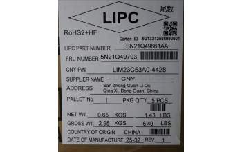 Lenovo 5N21Q49793 Keyboard Internal, Arabic, Black, Non_Backlight, w/Number