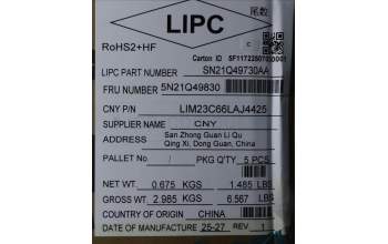 Lenovo 5N21Q49830 NB_KYB 5C6TT5SB-BK-CHY-LA SPA