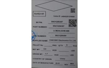 Lenovo 5N21Q56499 Keyboard Internal, Hebrew, Black, Non-Backlight, US