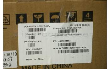 Lenovo 5P20U94984 PAD T-FLEX_380_25X15X2MM,Laird