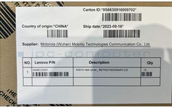 Lenovo 5S58C23001 A301lv rear cover_ B&*HQ316000064F0 CS