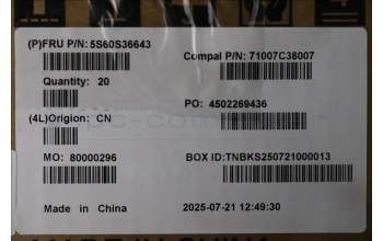 Lenovo 5S60S36643 DDR shielding C 83SC